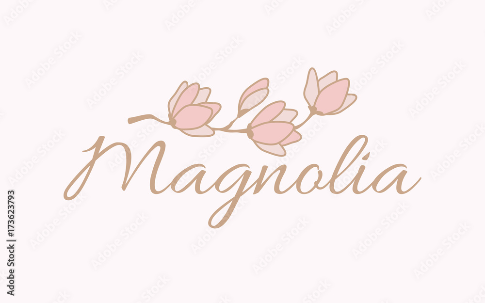 Fototapeta premium Magnolia logo vector