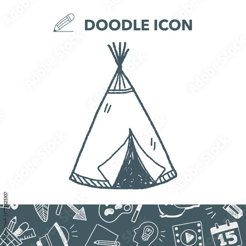 Indians tent doodle