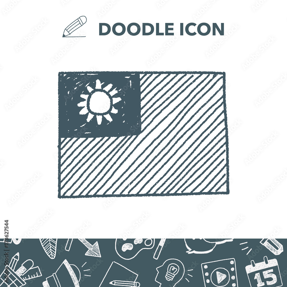 Taiwan flag doodle Taiwan flag doodle