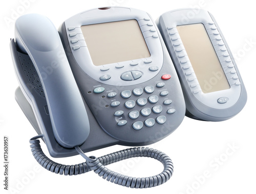 Telephone set with expansion module