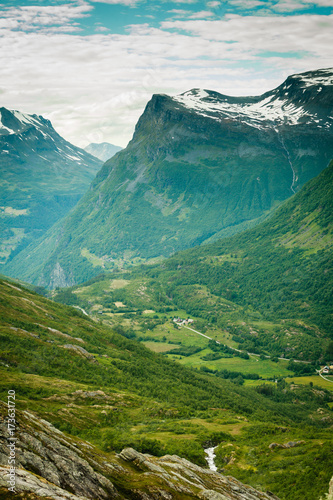 Mountains summer landscape in Norway.