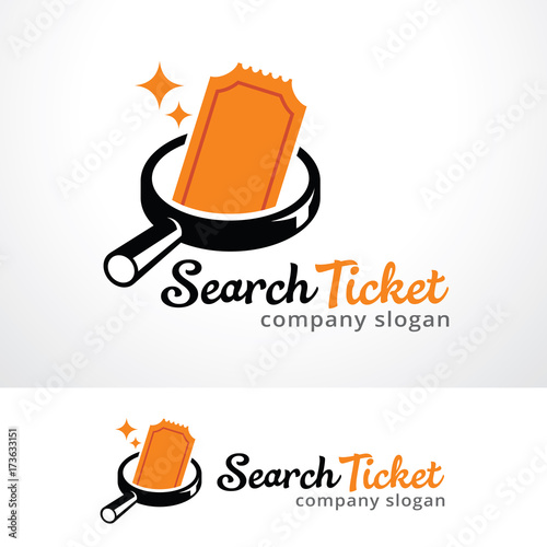 Search Ticket Logo Template Design Vector, Emblem, Design Concept, Creative Symbol, Icon
