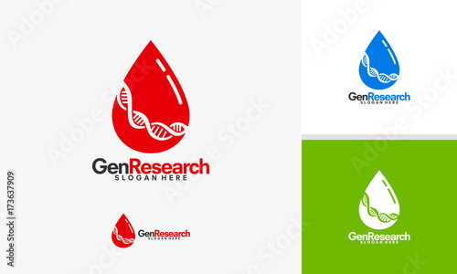 Genetic Research Logo designs vector