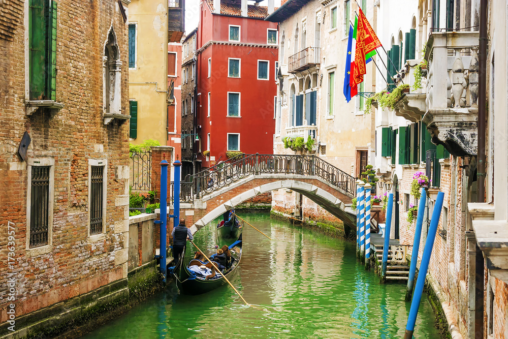 Picturesque canals in Venice, Italy