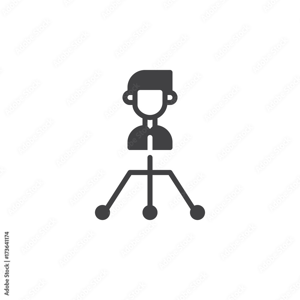 Boss icon vector, filled flat sign, solid pictogram isolated on white. Manager symbol, logo illustration. Boss icon vector, filled flat sign, solid pictogram isolated on white. Manager symbol, logo illustration.
