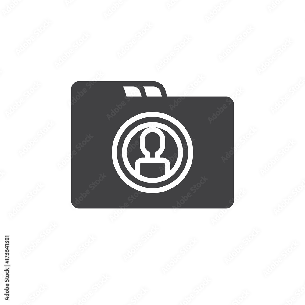Folder icon vector, filled flat sign, solid pictogram isolated on white. dossier symbol, logo illustration. Folder icon vector, filled flat sign, solid pictogram isolated on white. dossier symbol, logo illustration.