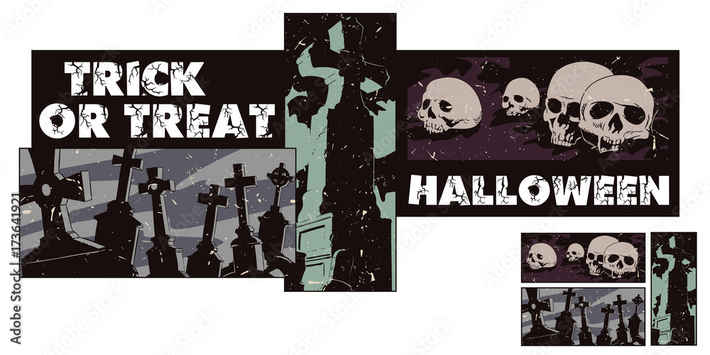 Obraz premium Collage on theme halloween.