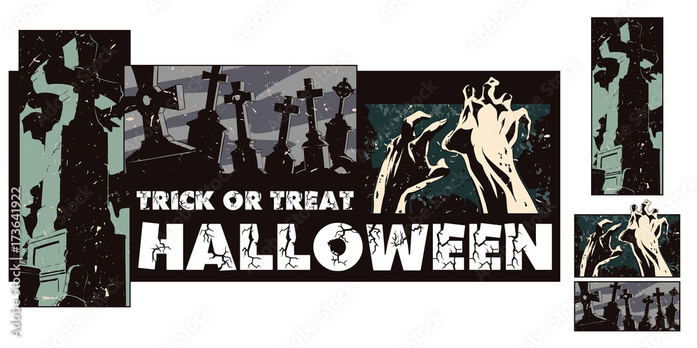 Obraz premium Collage on theme halloween.