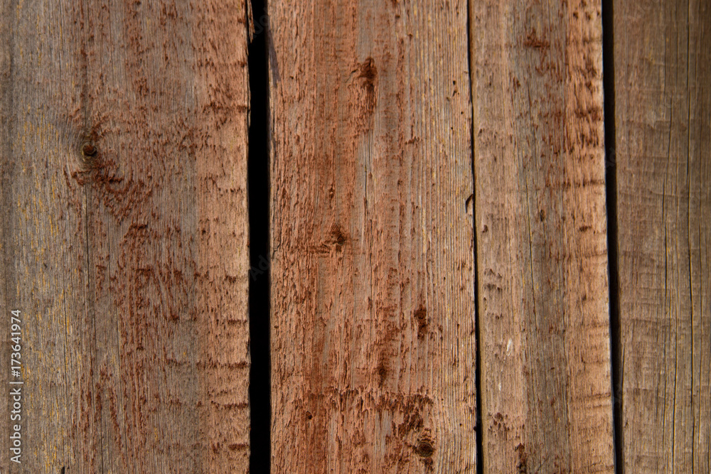 Fototapeta premium Old wooden texture with shabby brown paint