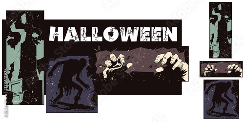 Collage on theme halloween.