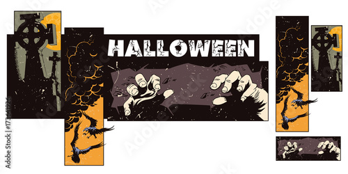 Collage on theme halloween.