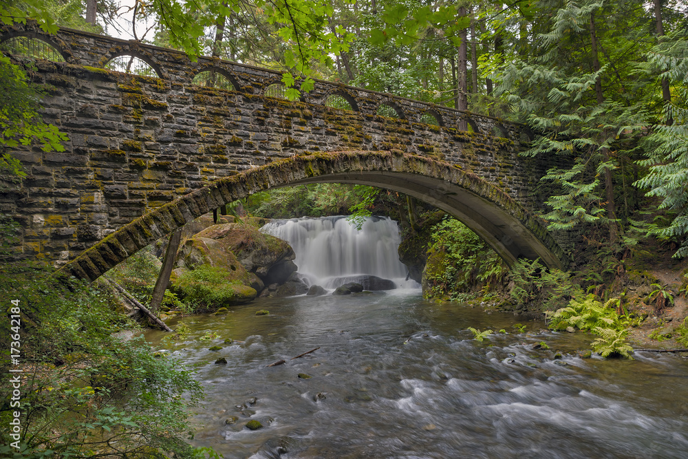 Stone Bridge at Whatcom Falls Park Washington State USA America
