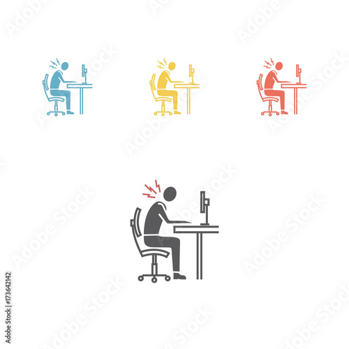 Pain in the neck vector icon