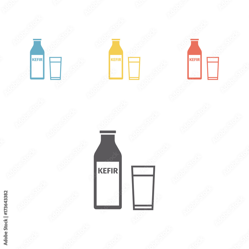 kefir in a bottle Vector signs for web graphics. kefir in a bottle Vector signs for web graphics.