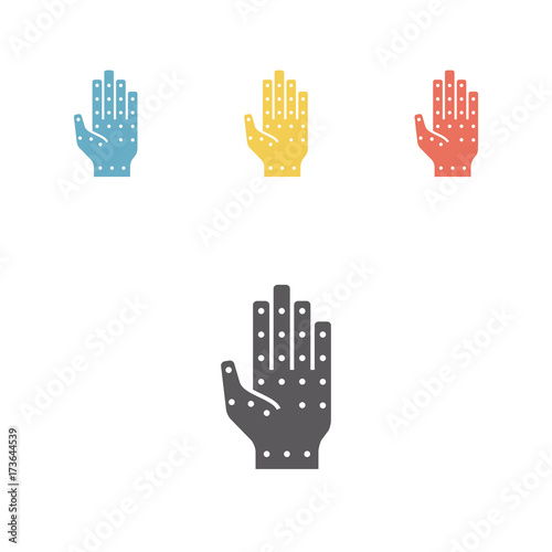 Acupressure icon. Vector illustration.