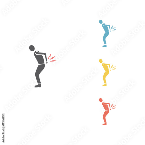 Backache vector icon.
