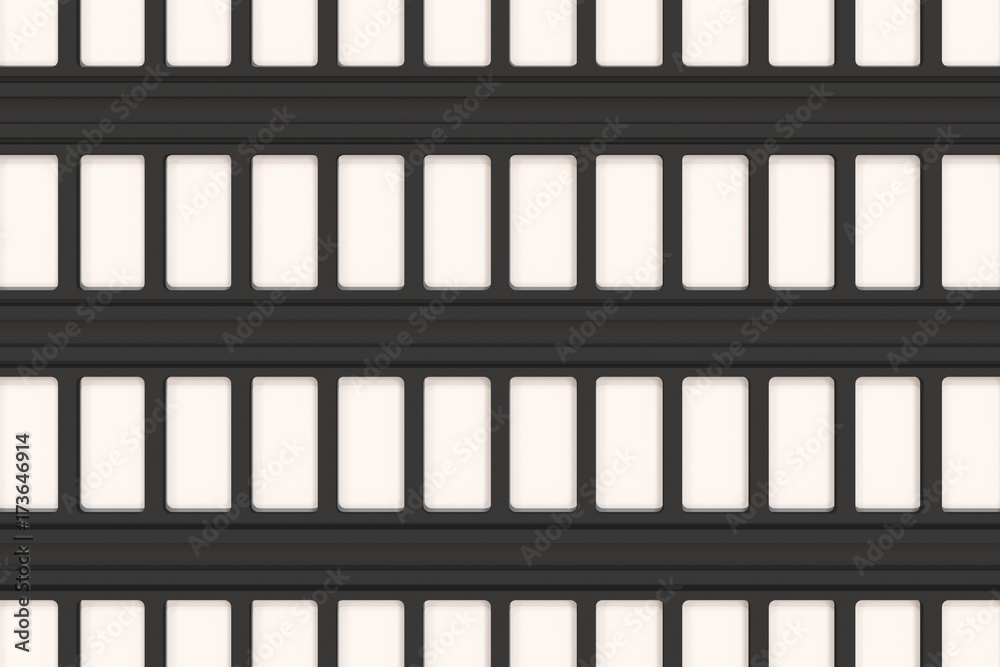 Black and white architectural elements
