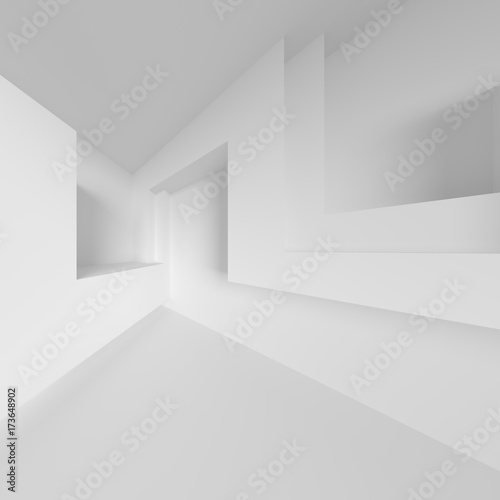 Wallpaper Mural Futuristic Interior Background. White Abstract Living Room Concept. Minimalistic Graphic Design Torontodigital.ca