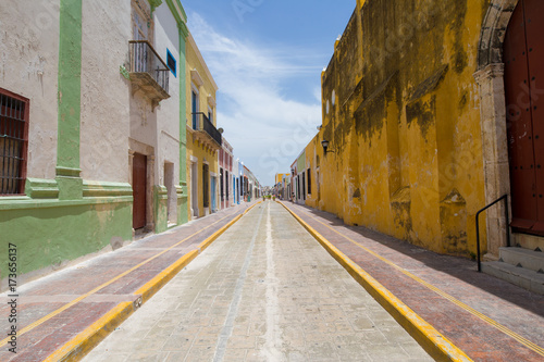 rue vide de Campeche - Mexique