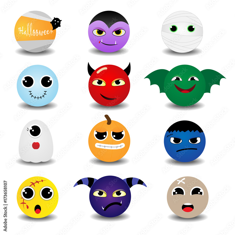 Cute Halloween Circle Icon Cute Halloween Circle Icon