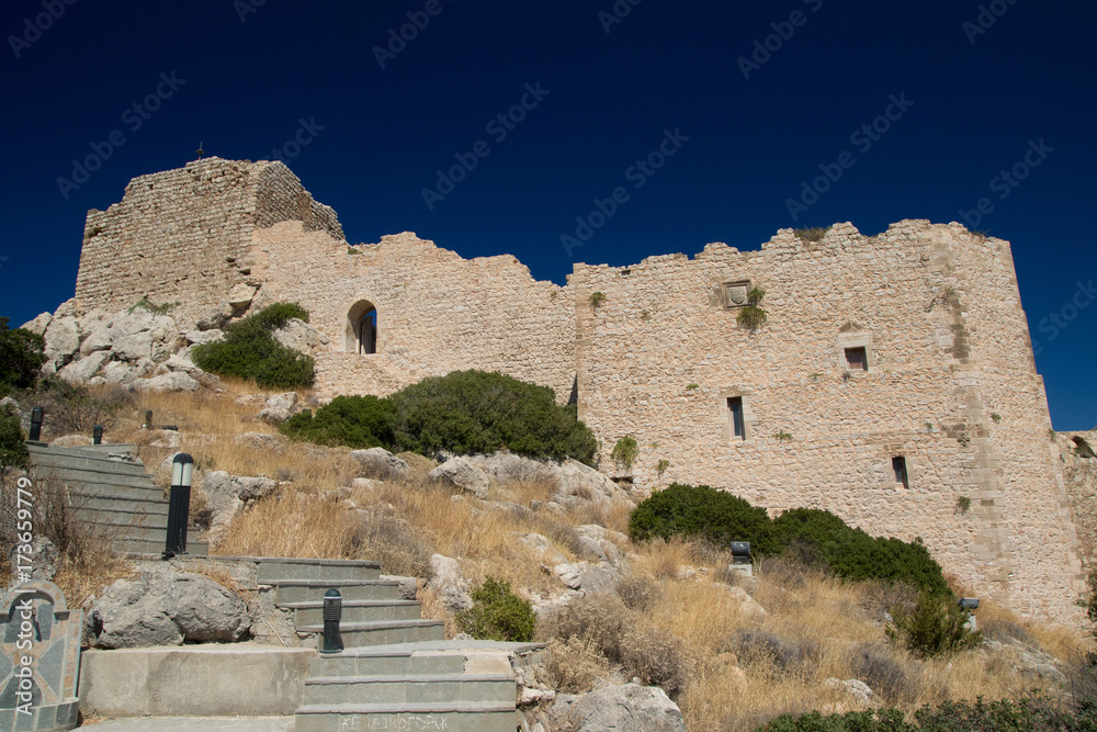 Kastelos old  fort Rhodes, Greece