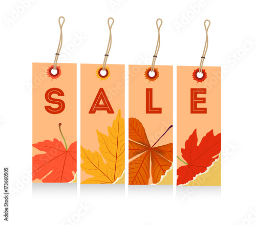 Happy autumn with tags for seller