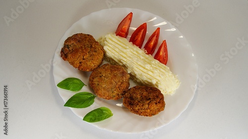 Meatloaf dish with basil
