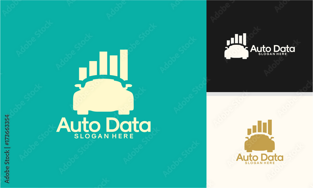 Car Document logo template, Automotive Data logo designs vector