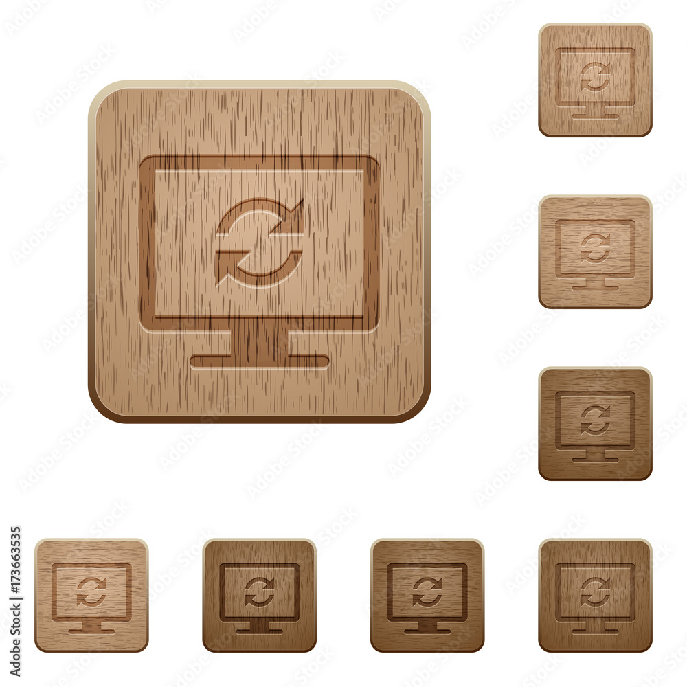 Refresh screen wooden buttons Refresh screen wooden buttons