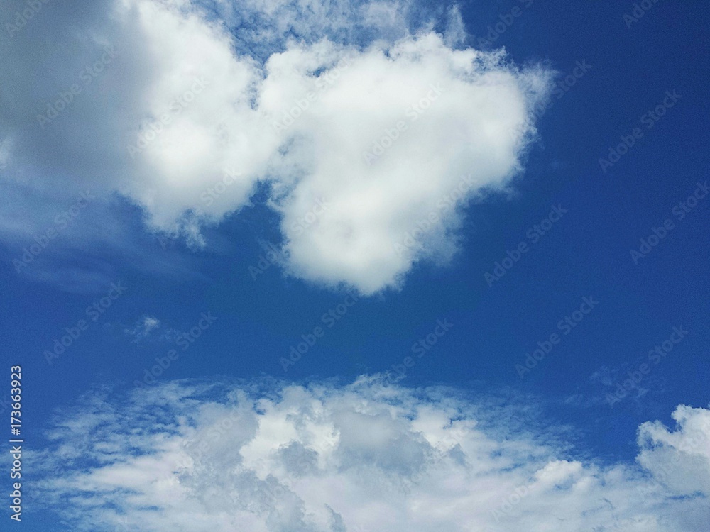 Beautiful cloudscape in blue sky, natural background Beautiful cloudscape in blue sky, natural background