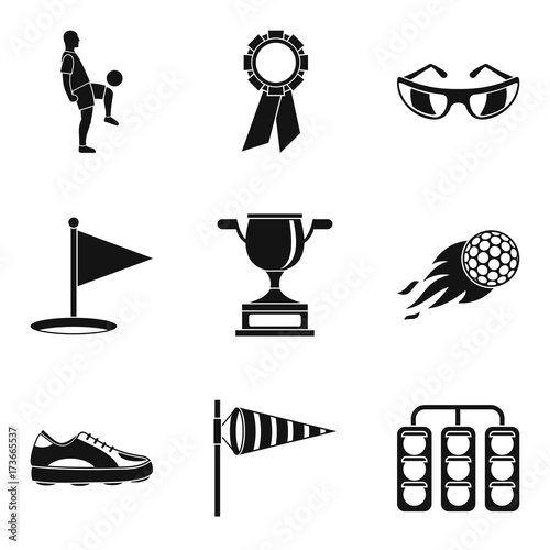 Best prize icons set, simple style