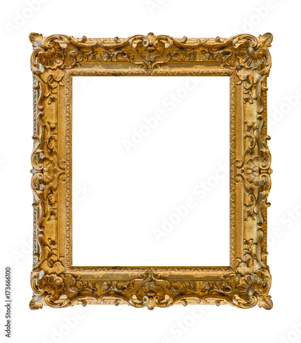 Old wooden picture frame