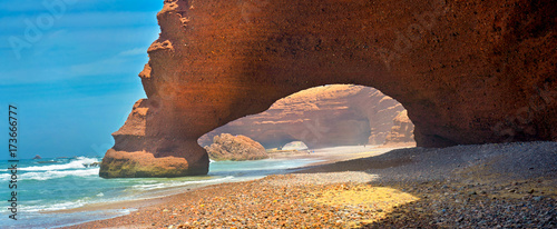 huge natural arches on the Atlantic coast of Morocco