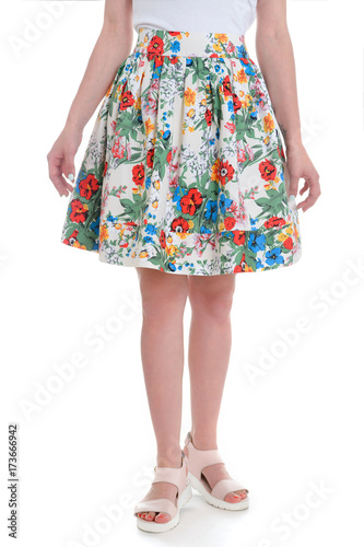 Summer garment with flower pattern. Ease and comfort.