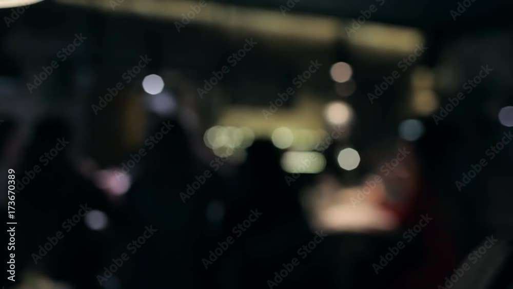 Blurred Wine Bar With People Blurred Wine Bar With People