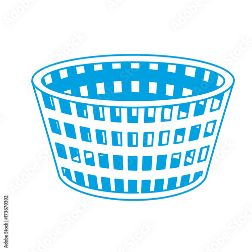 silhouette basket to dirty clothes and domestic housework