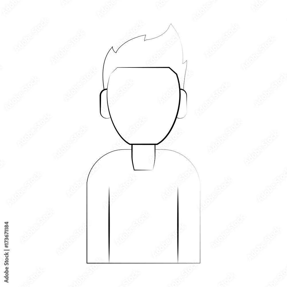 avatar man character icon vector illustration graphic design