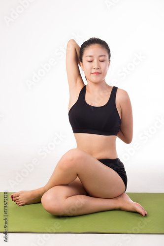 asian yoga girl