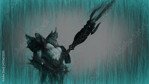 Obraz na plátně 3d illustration of Neptune (Poseidon).