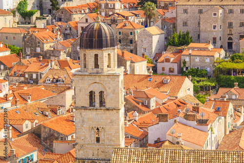Beautiful view of the streets of the historic city of Dubrovnik, Croatia