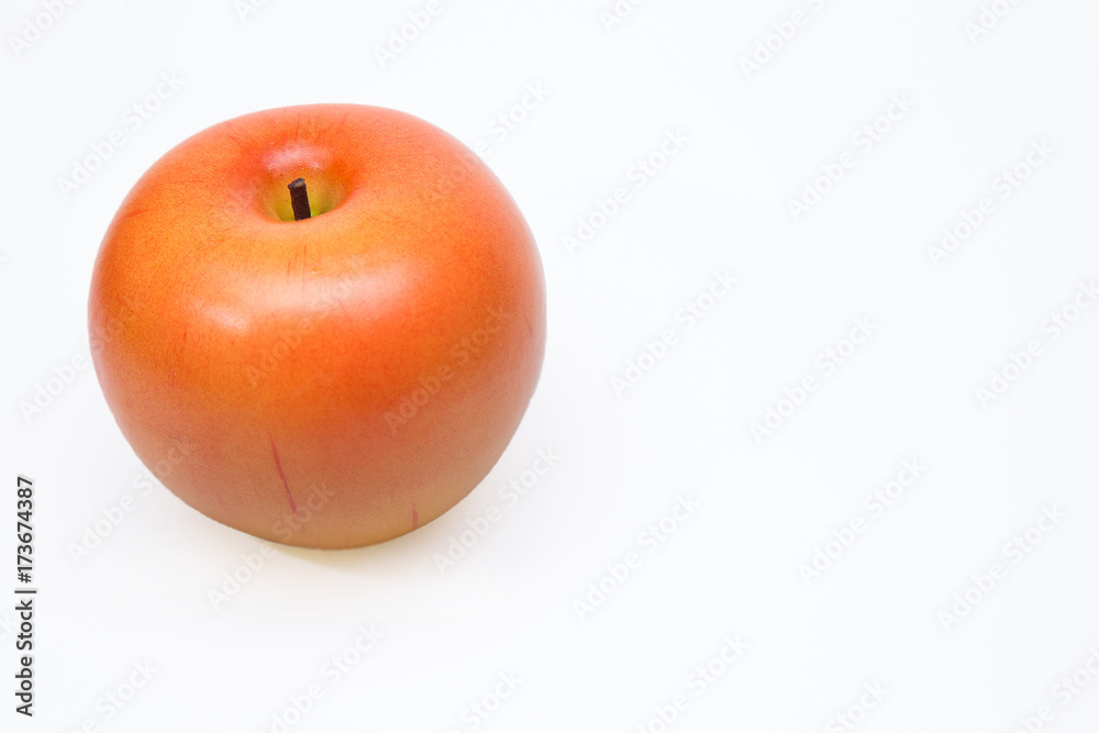 The fresh apple red on white background image The fresh apple red on white background image