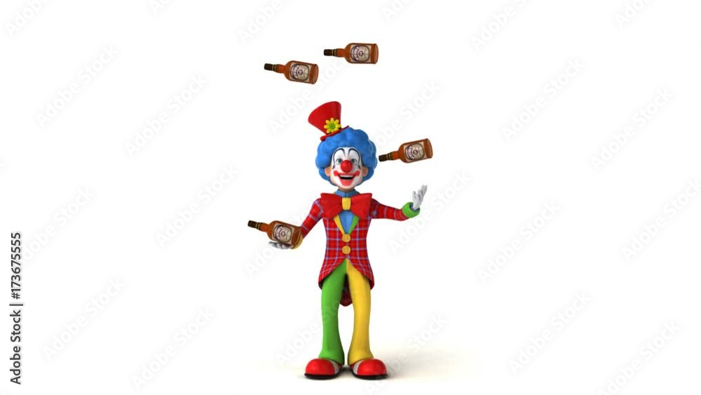Clown juggling - 3D Animation Clown juggling - 3D Animation