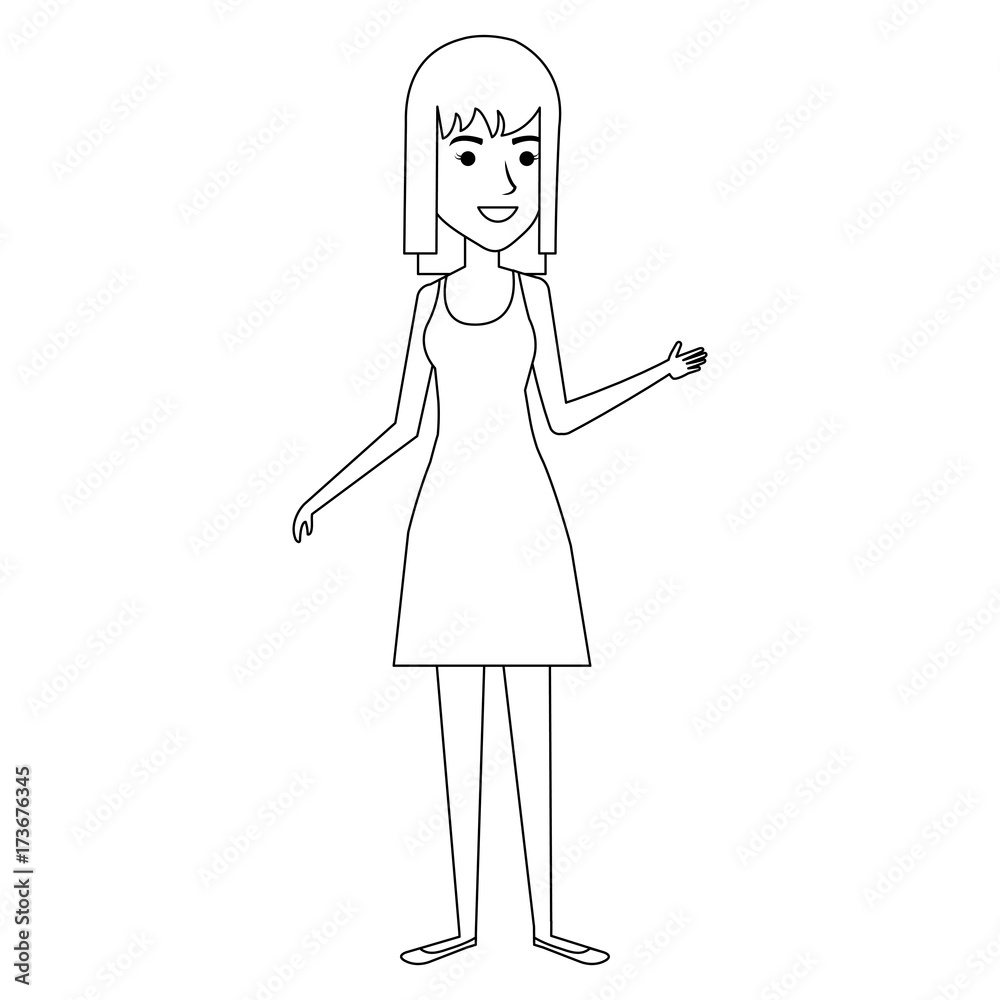 beautiful woman standing avatar character beautiful woman standing avatar character