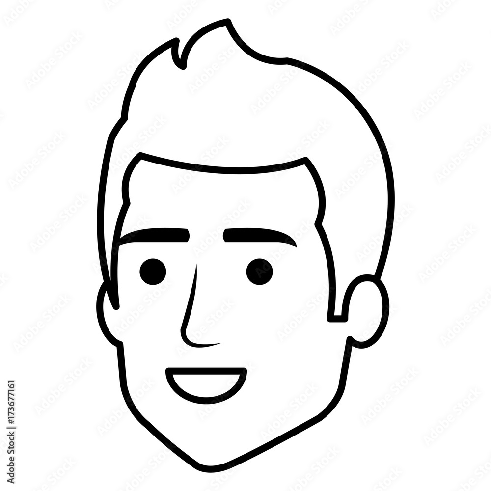 young man head avatar character young man head avatar character
