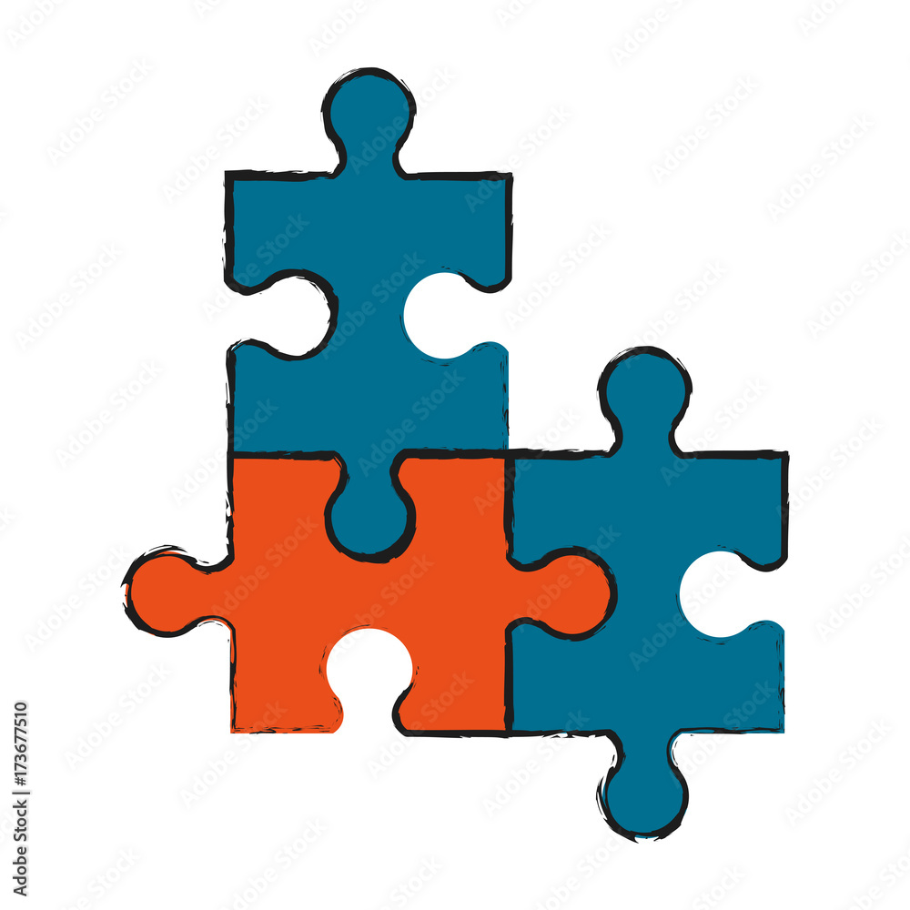 jigsaw puzzle pieces vector icon illustration graphic design jigsaw puzzle pieces vector icon illustration graphic design