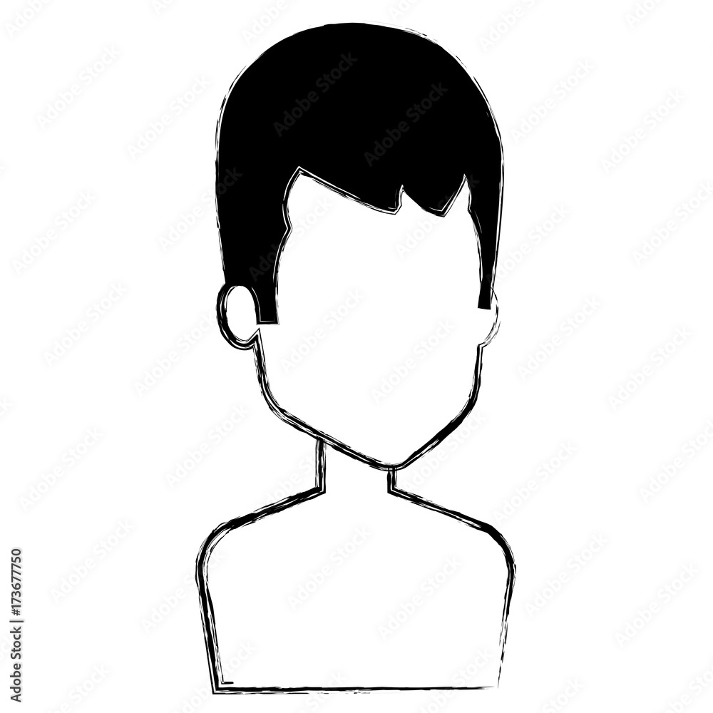 young man shirtless avatar character vector illustration design young man shirtless avatar character vector illustration design