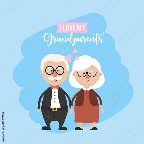 grandparents couple together and cute love