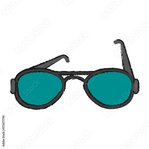 summer black sunglasses vector icon illustration graphic design