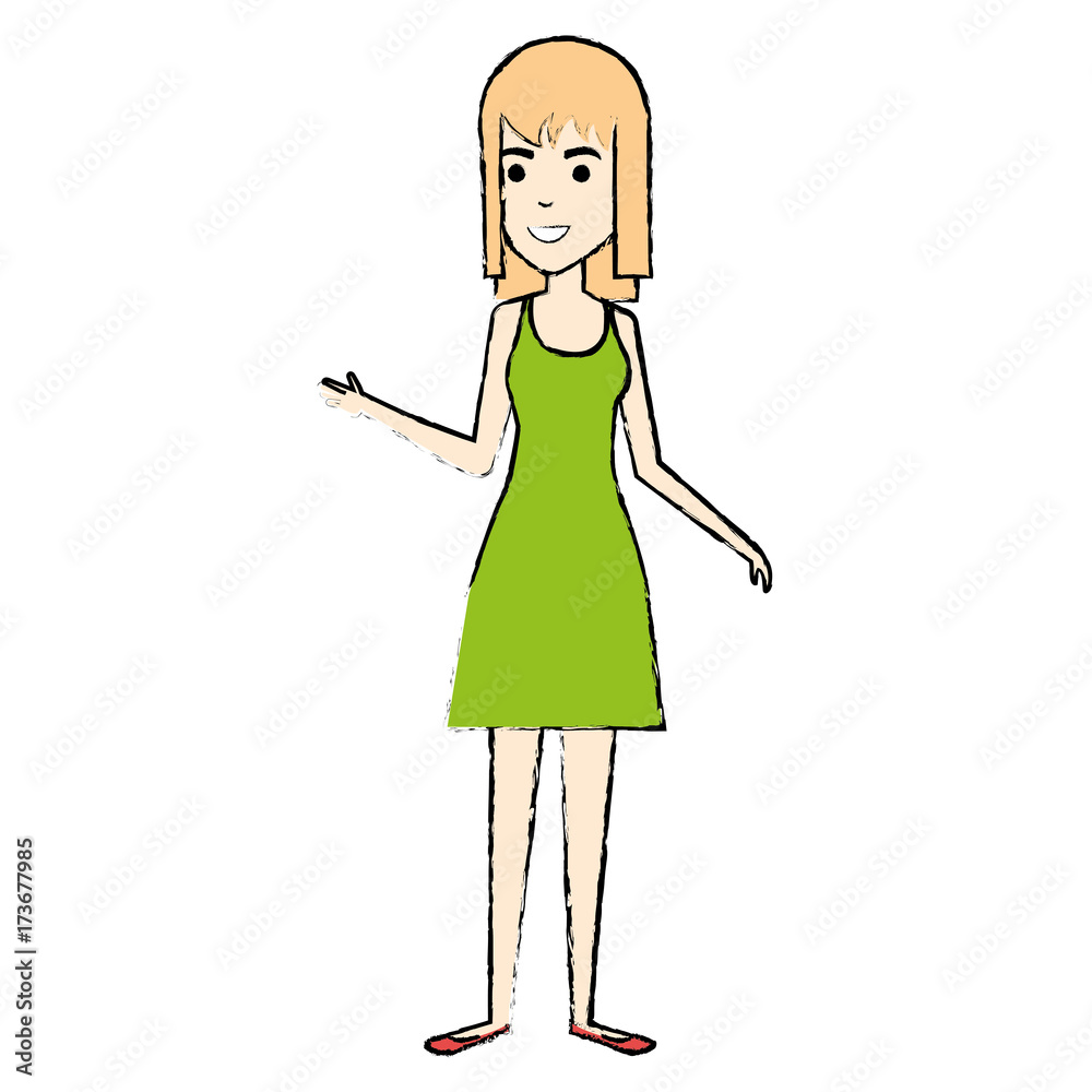 beautiful woman standing avatar character vector illustration design beautiful woman standing avatar character vector illustration design