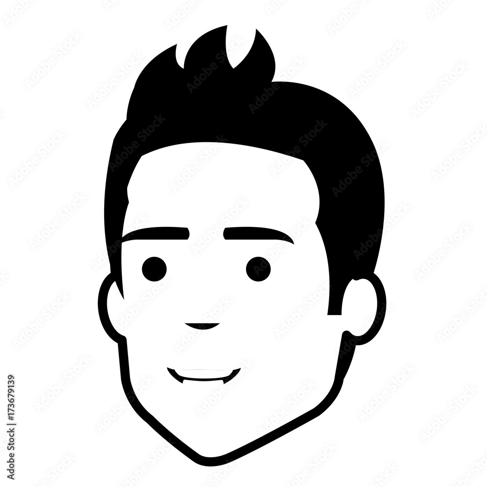 young man head avatar character vector illustration design young man head avatar character vector illustration design